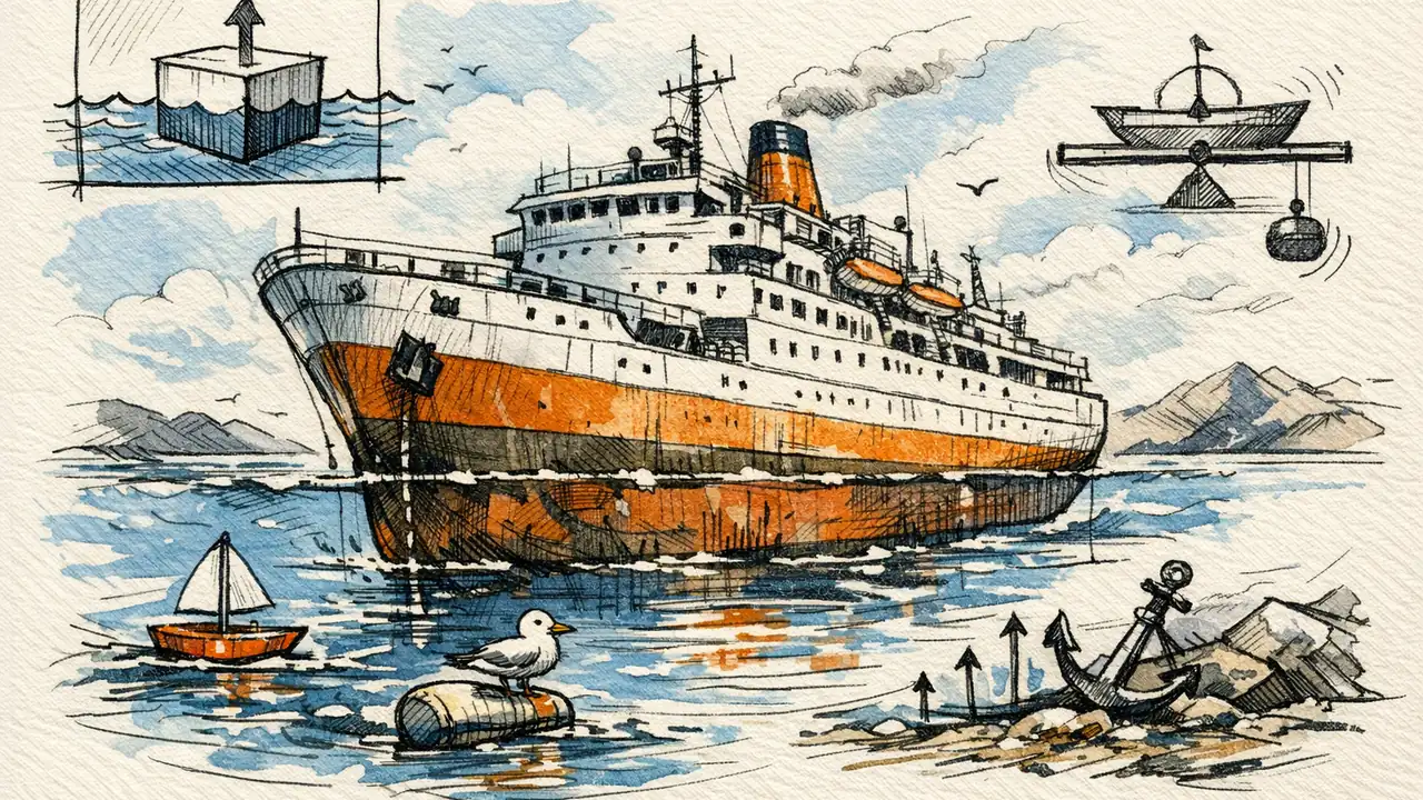 ¿Por qué flotan los barcos?